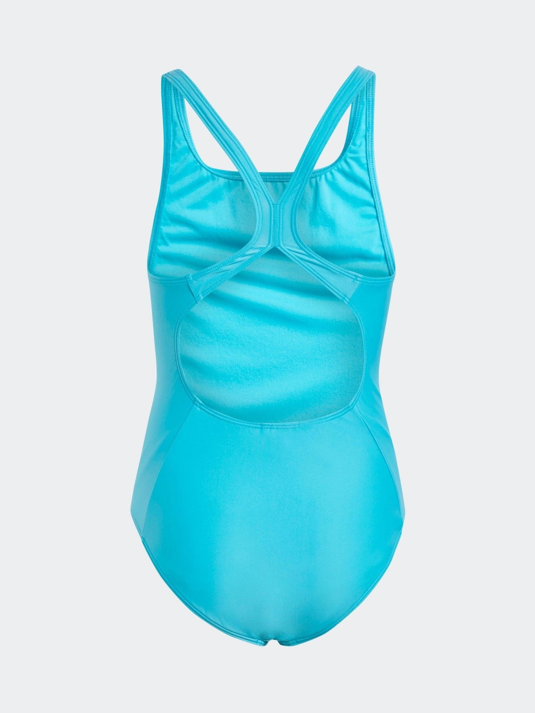 Groen - adidas 3badpak met C-rug en strepen voor kinderen