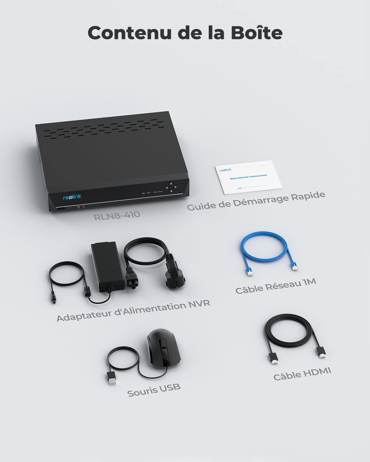 Reolink 4K PoE NVR 8 Canaux Caméra de Sécurité à Domicile