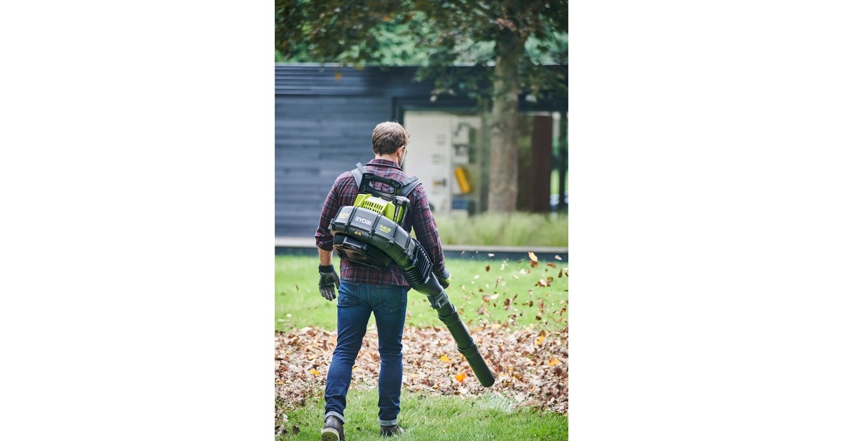 Ryobi36V Snoerloze Backpack Bladblazer MAX POWER  (Groen/zwart, Accu en lader niet inbegrepen)