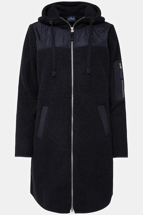 Hoodie-Jacke, Teddyfleece, Kapuze, Langarm, OEKO-TEX