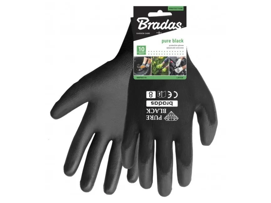 Bradas RWPBC9, Polyester, Polyurethan, Sort, Unisex, 1 par