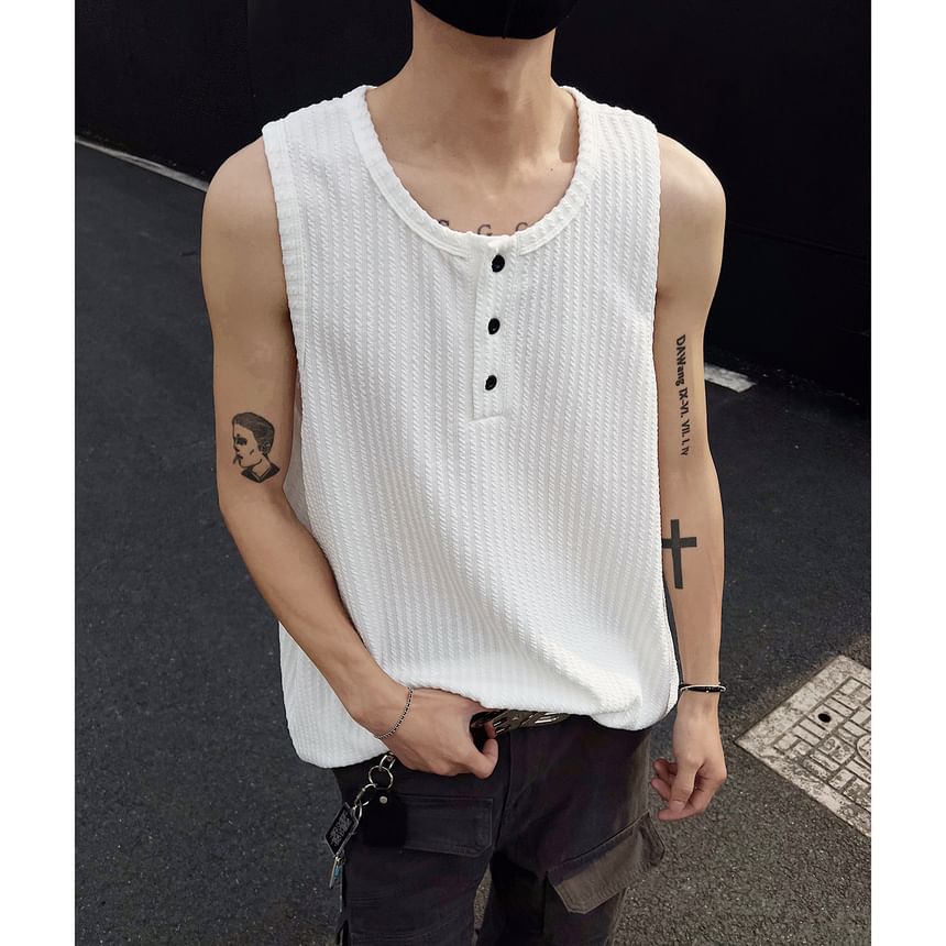 Freehop - Henley Plain Tanktop