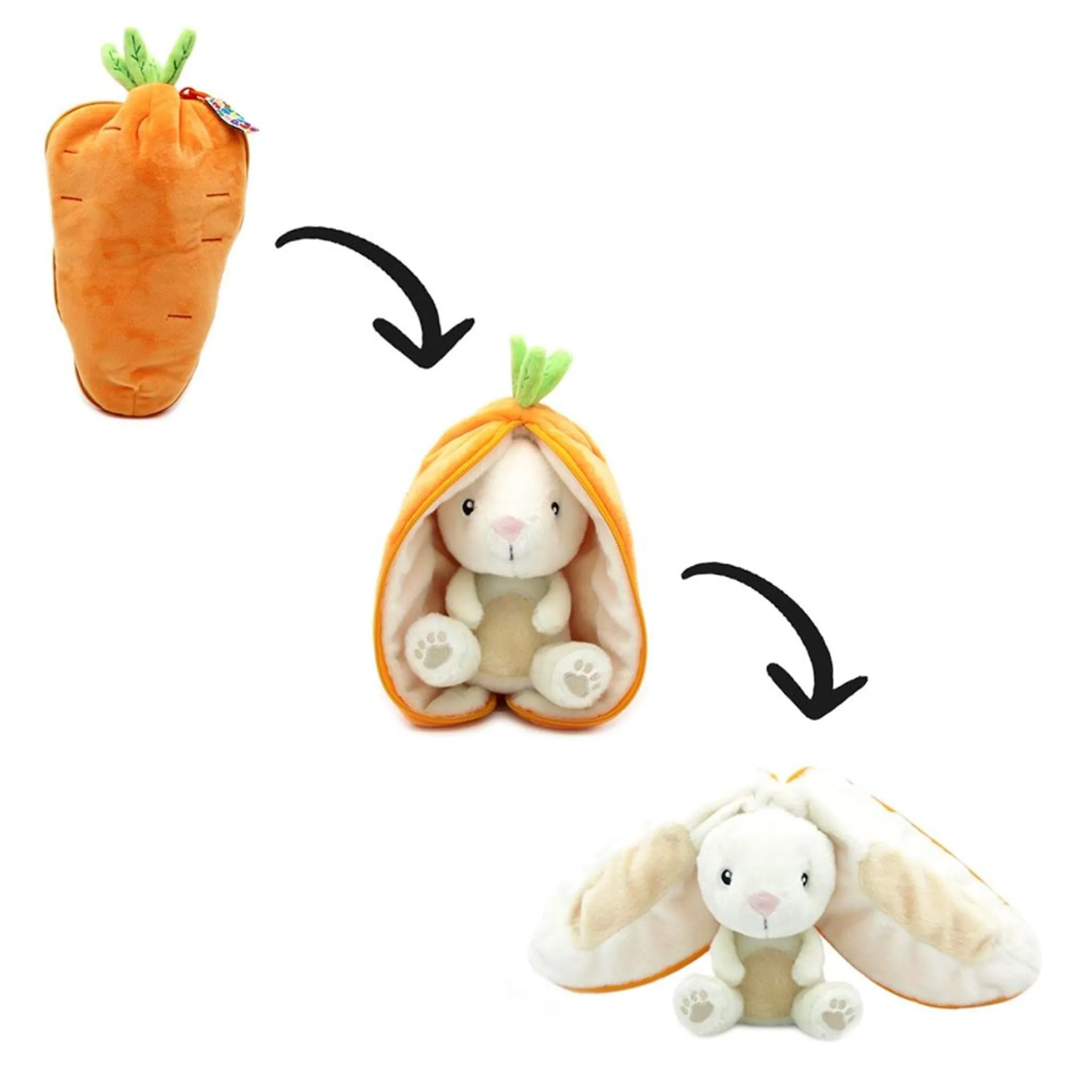 Flipetz Peluche Flipetz - Lapin Carott