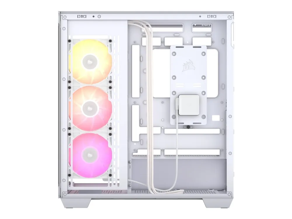 CORSAIR iCUE LINK 3500X RGB - Mid tower - udvidet ATX - sidepanel med vindue (hærdet glas) - ingen strømforsyning (ATX) - hvid - USB/Lyd