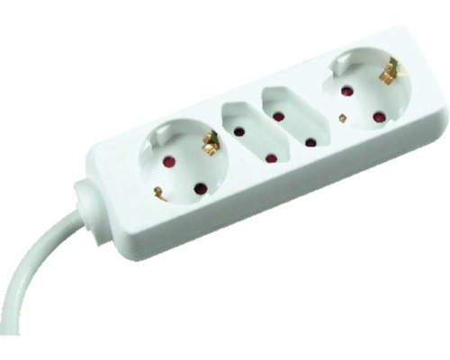 4-voudige stekkerdoos 3G1.5 wit 1,4 m