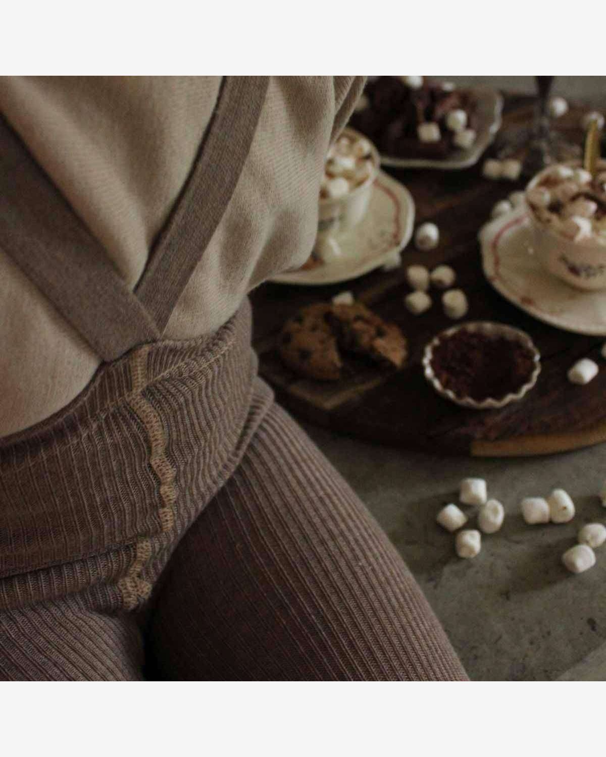 Strømpebukse Rib u/ føtter, m/ seler – Footless Tights