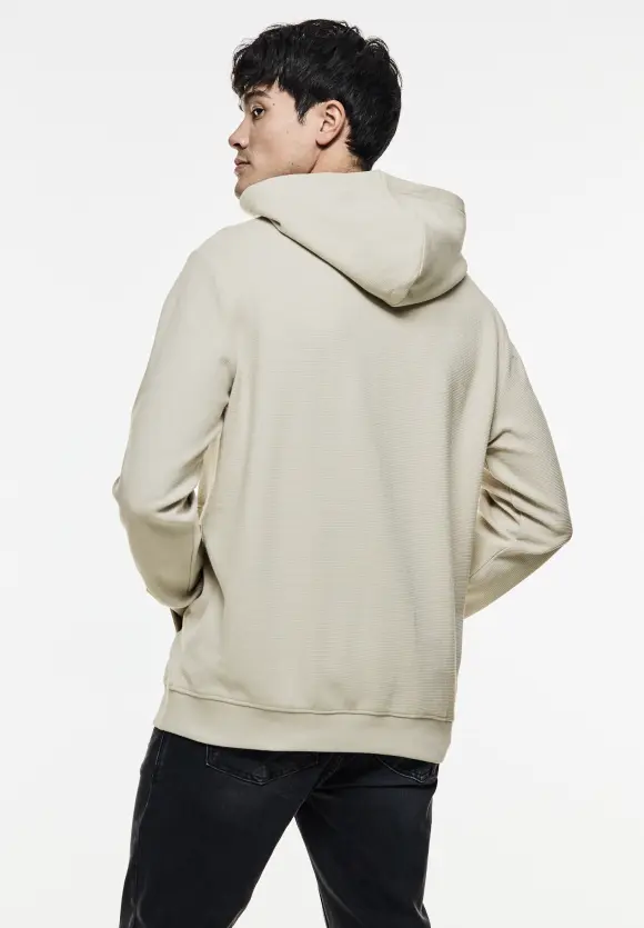 Waffel Struktur Hoodie - faded stone