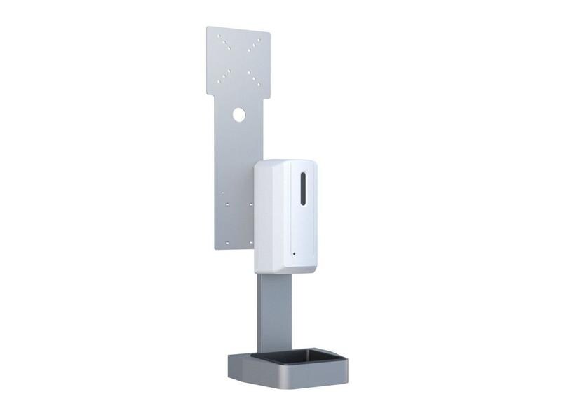 Multibrackets Desinfektionsmittelständer Hygienebox Tisch w MB Hygienebox Tischmontage, weiss / 9639 Infrarot Auto-Sensor 0-12 cm, 1 Liter Tank, ABS