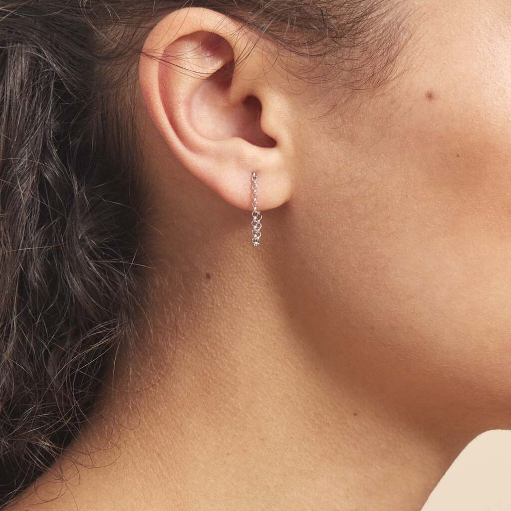 Boucles D'oreilles Pendantes Argent Leent