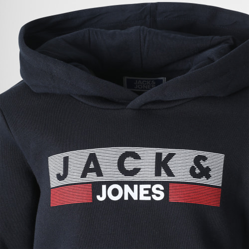 Sweat Capuche Enfant Corp Logo Bleu Marine