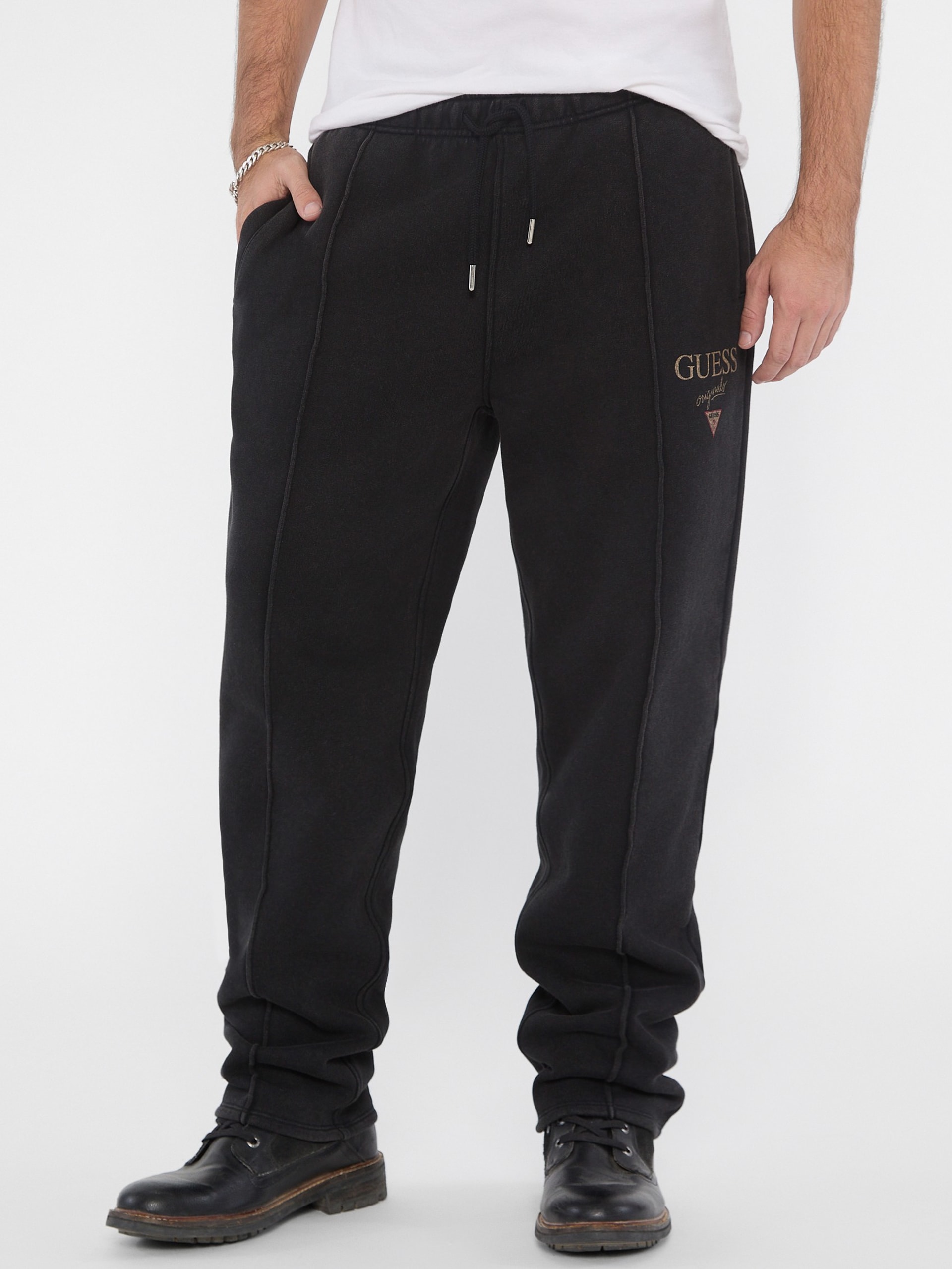 Calça de moletom GUESS Originals com logo empilhado