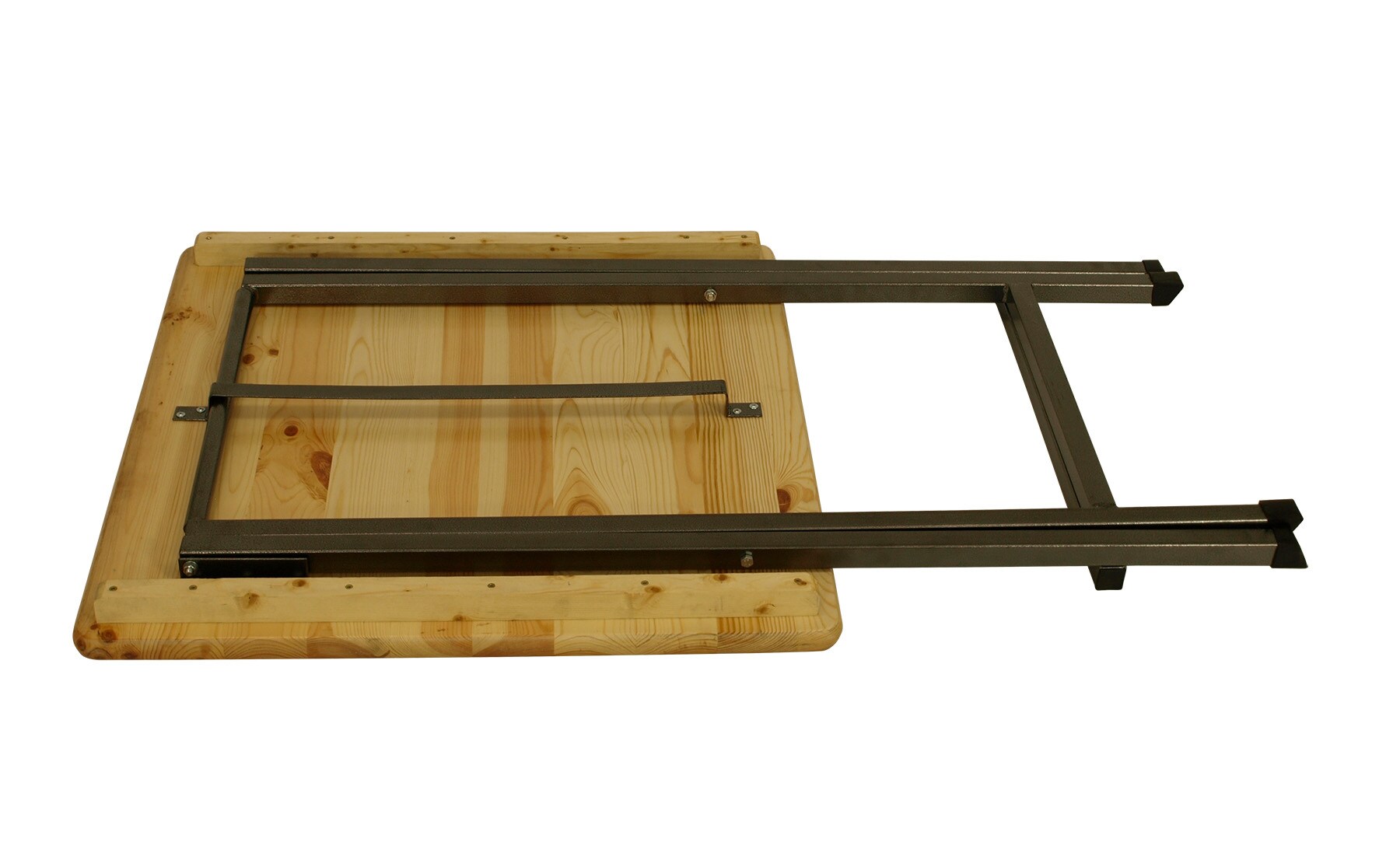 DEGAMO Stehtisch ZÜRICH 78x78cm quadratisch, Metall + Holz lackiert
