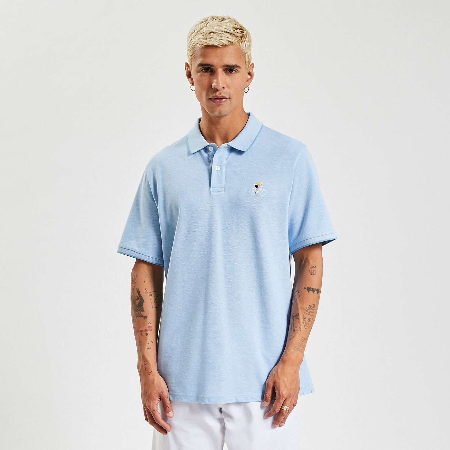 Polo manches courtes licence Tour de France Bleu