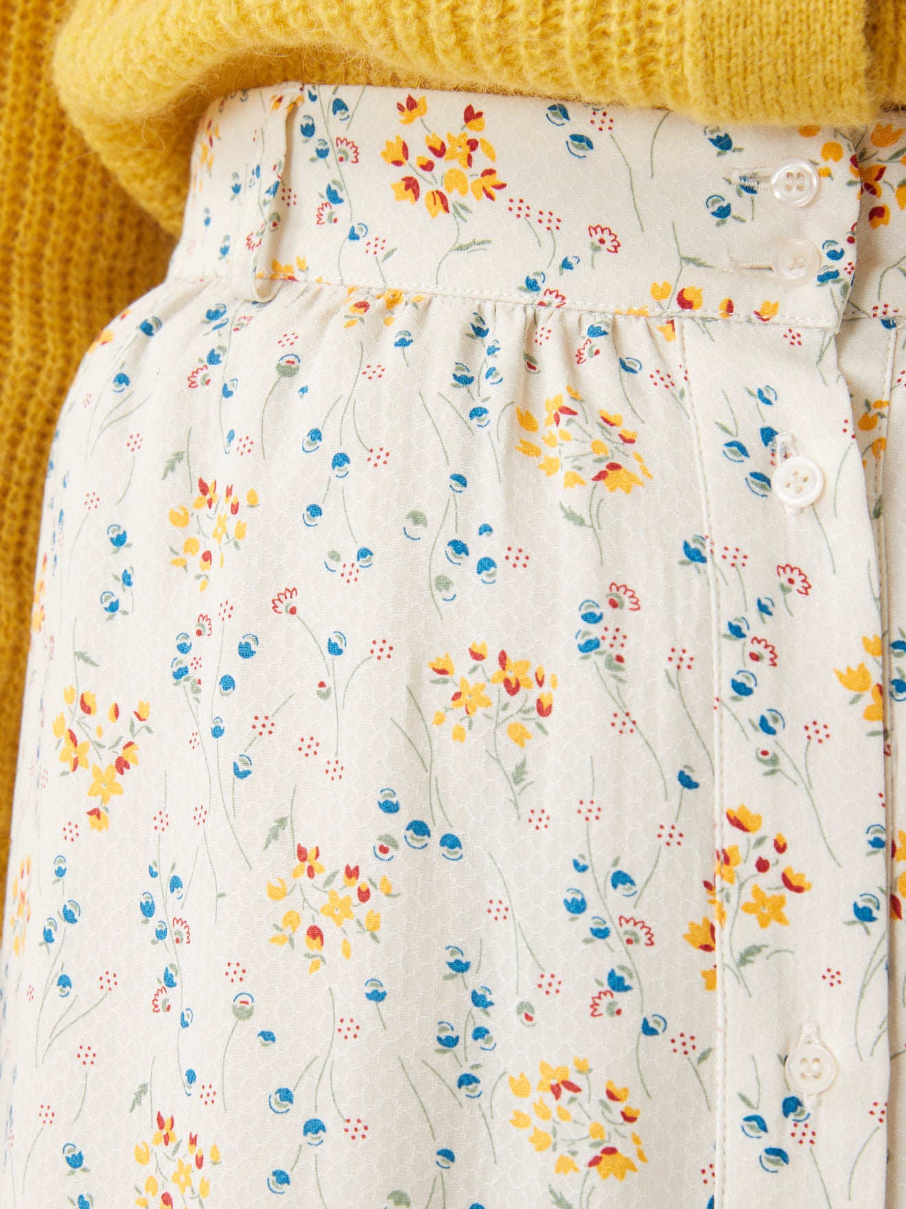 Jupe longue femme imprimé Églantine