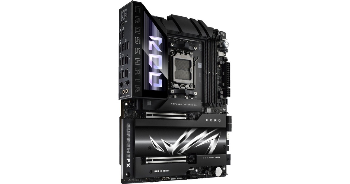 ASUSROG CROSSHAIR X870E HERO socket AM5 moederbord  (5Gb-LAN,  2,5Gb-LAN, Wi-Fi 7, BT, Sound, ATX)