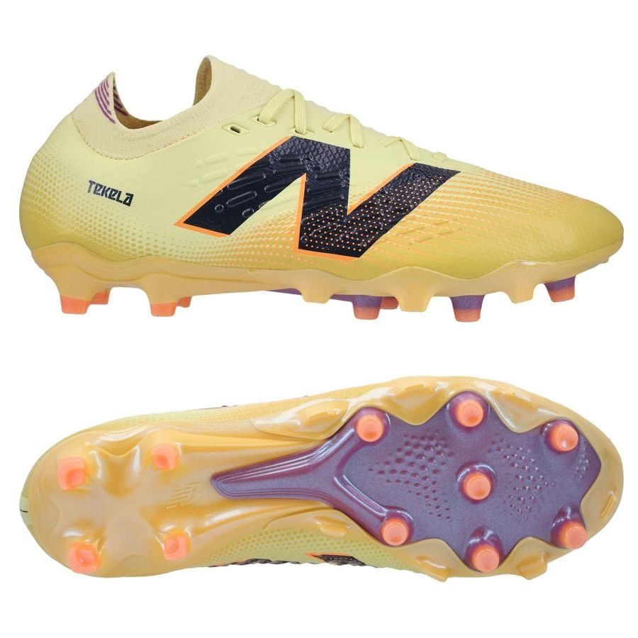 New Balance Tekela V4 Pro Low FG Energy Rush - Parchment/Noir/Orange