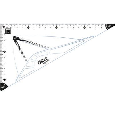 Maped - Kit de traçage 3 pièces : règle 30 cm, équerre 2 en 1, rapporteur 180°