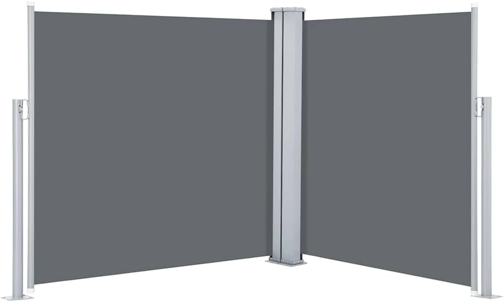 vidaXL Seitenmarkise Ausziehbar Sichtschutz Sonnenschutz Windschutz Seitenrollo Seitenwandmarkise Markise Terrasse Balkon Garten Anthrazit 100x600cm