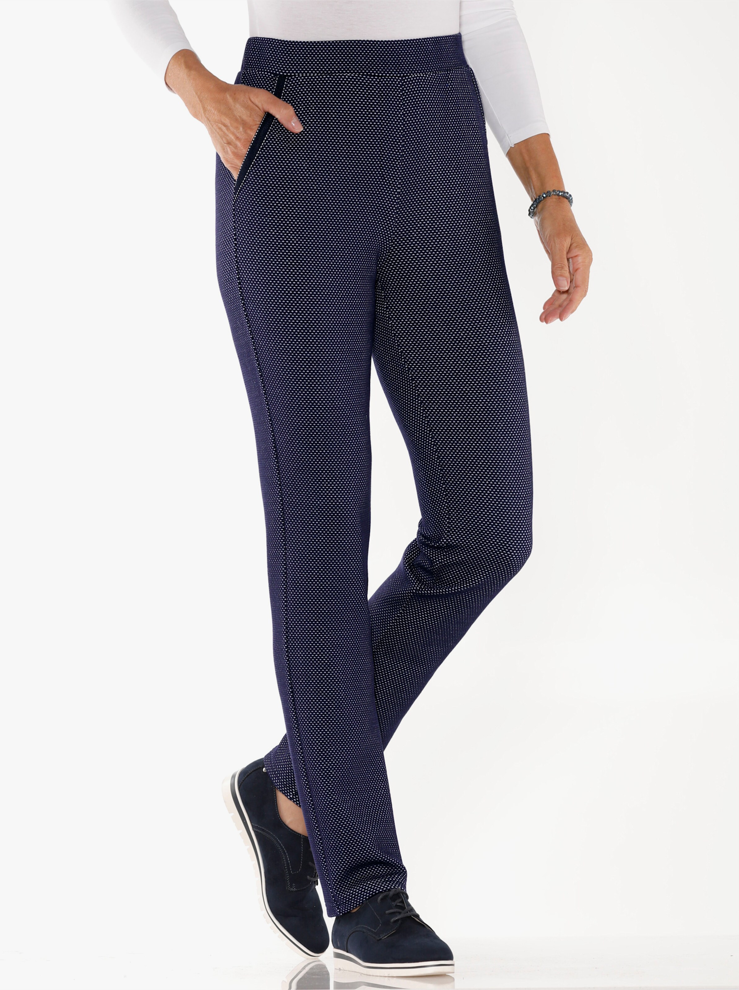 Schlupfhose in Jacquard-Qualität