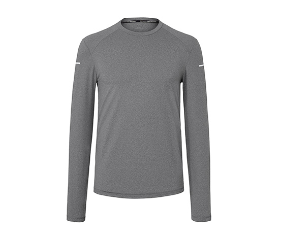 Langarm-Funktionsshirt, anthrazit meliert