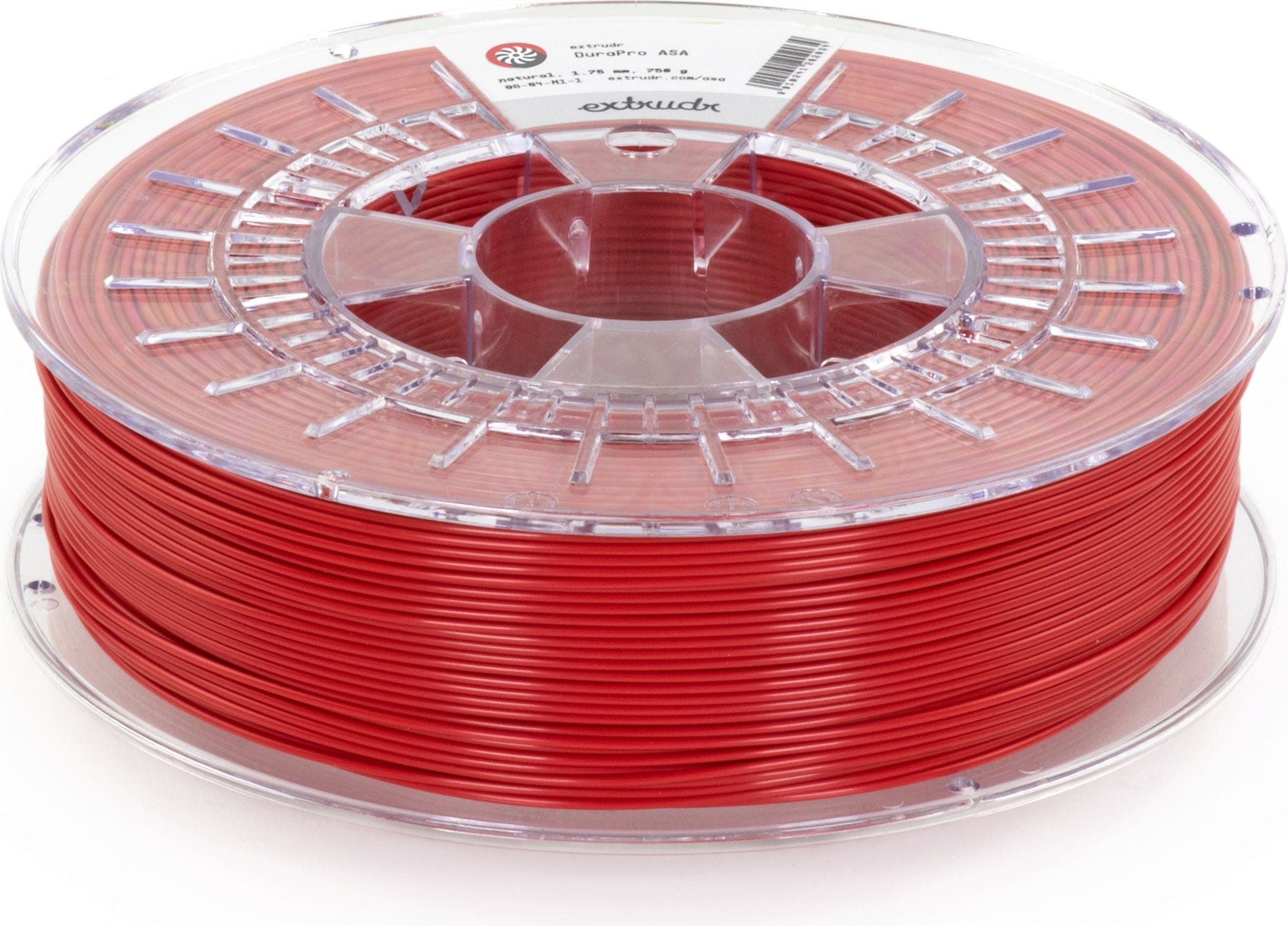 Extrudr  DuraPro ASA Rot, 1,75 mm / 700 g (750 g)    UV- und witterungsbeständiges Filament in Rot