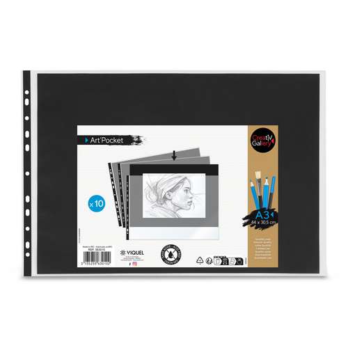 VIQUEL Creativ'Gallery Art'Pocket Lochfolien, DIN A3