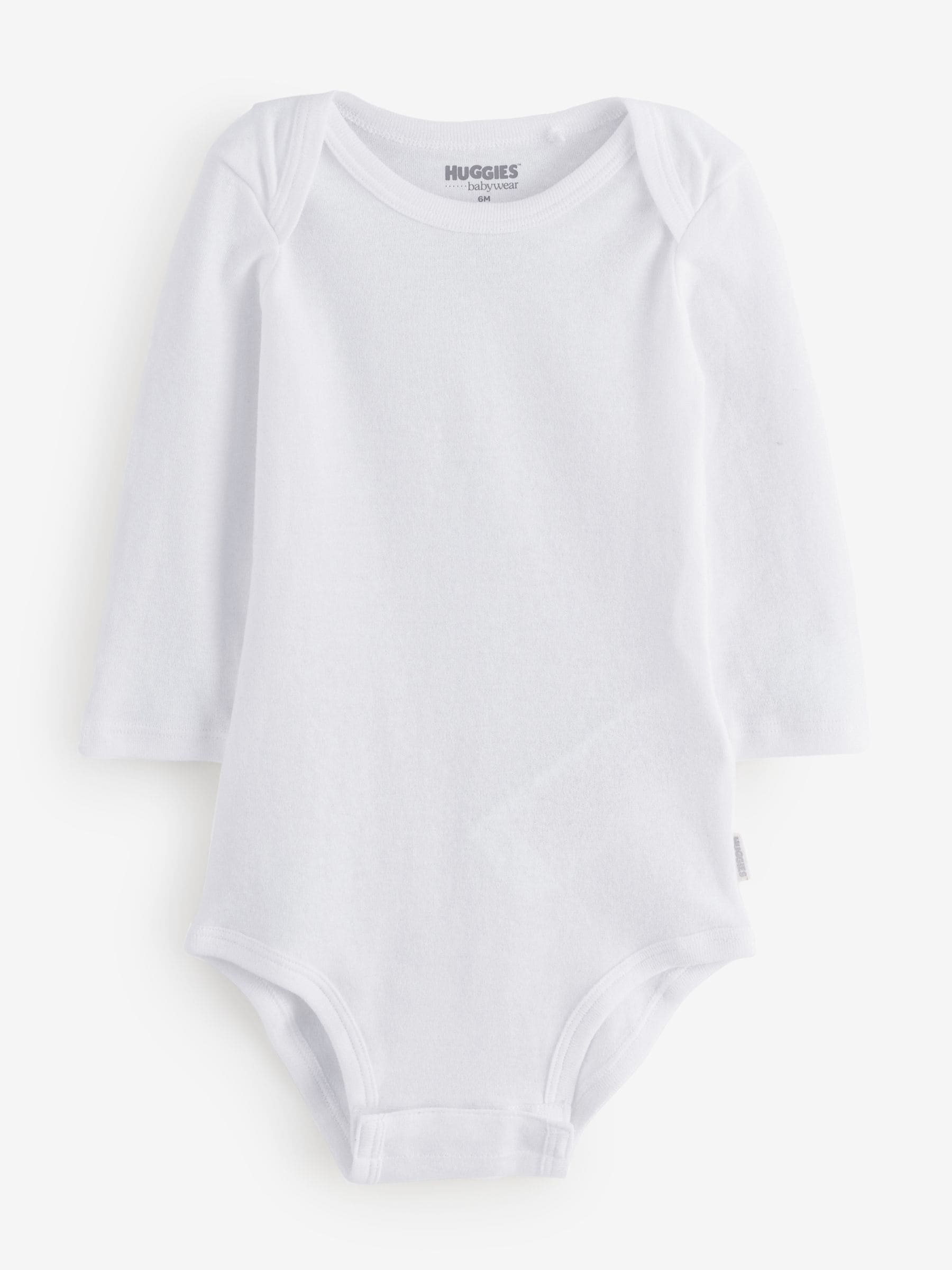 Blauw - Huggies Baby Long Sleeve Envolope Neck Bodysuits 3 Pack