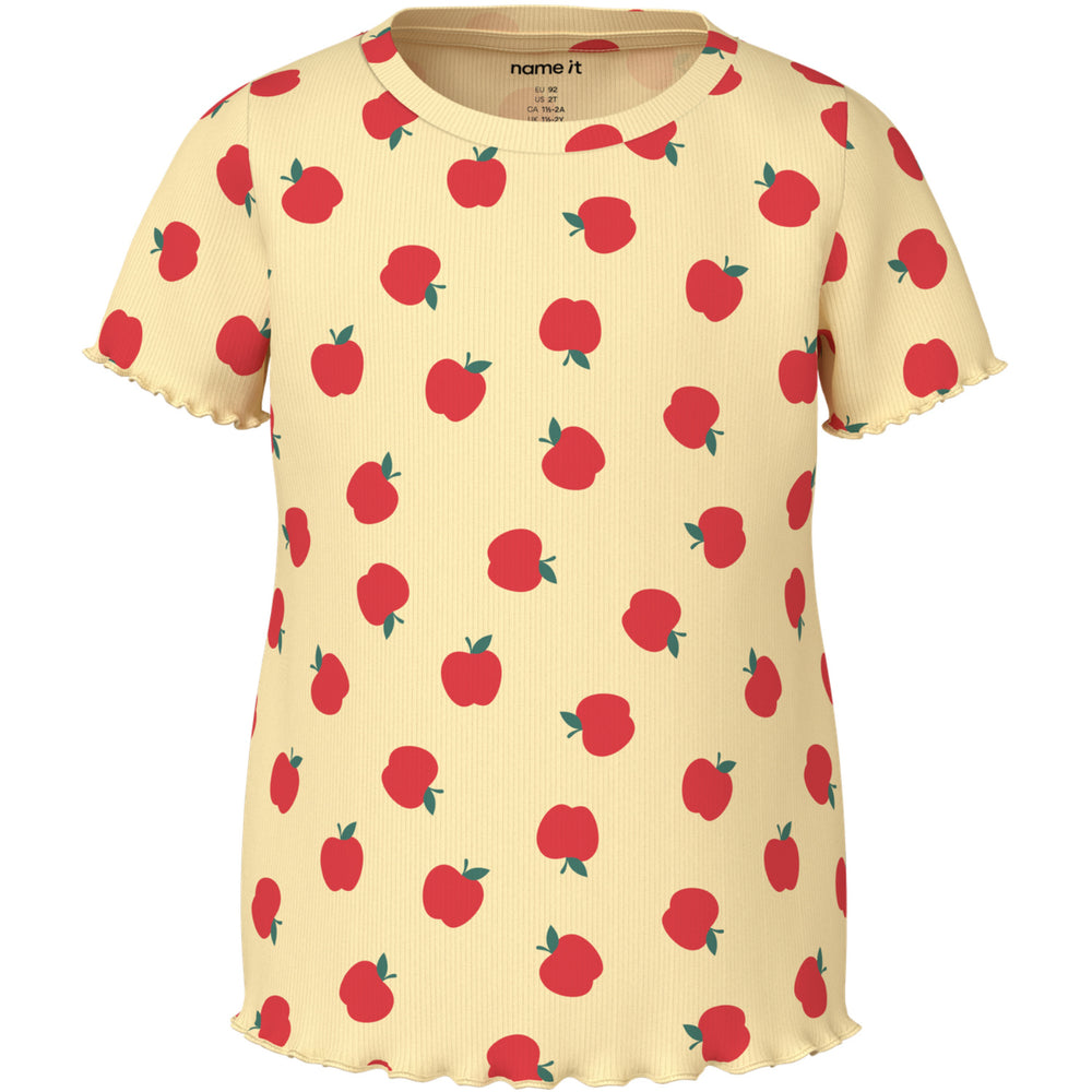Køb Name It Double Cream Apples Nmfvemma Aop Ss Slim Top
