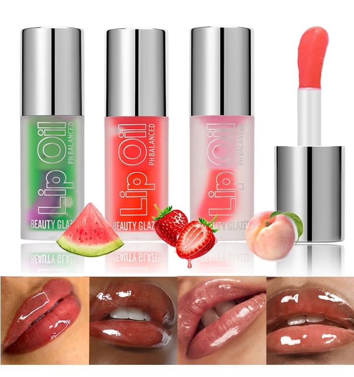 BEAUTY GLAZED - pH-gebalanceerde lipolie - 3 soorten