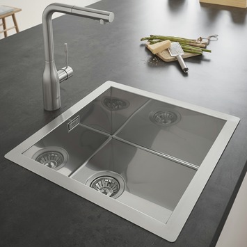 Grohe Colours Keukenkraan Essence New RVS met Uittrekbare Mousseur