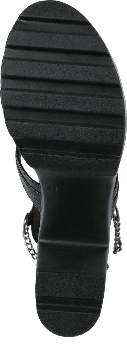 High Heels With Chains And Rivets | Gothicana by EMP Talons hauts