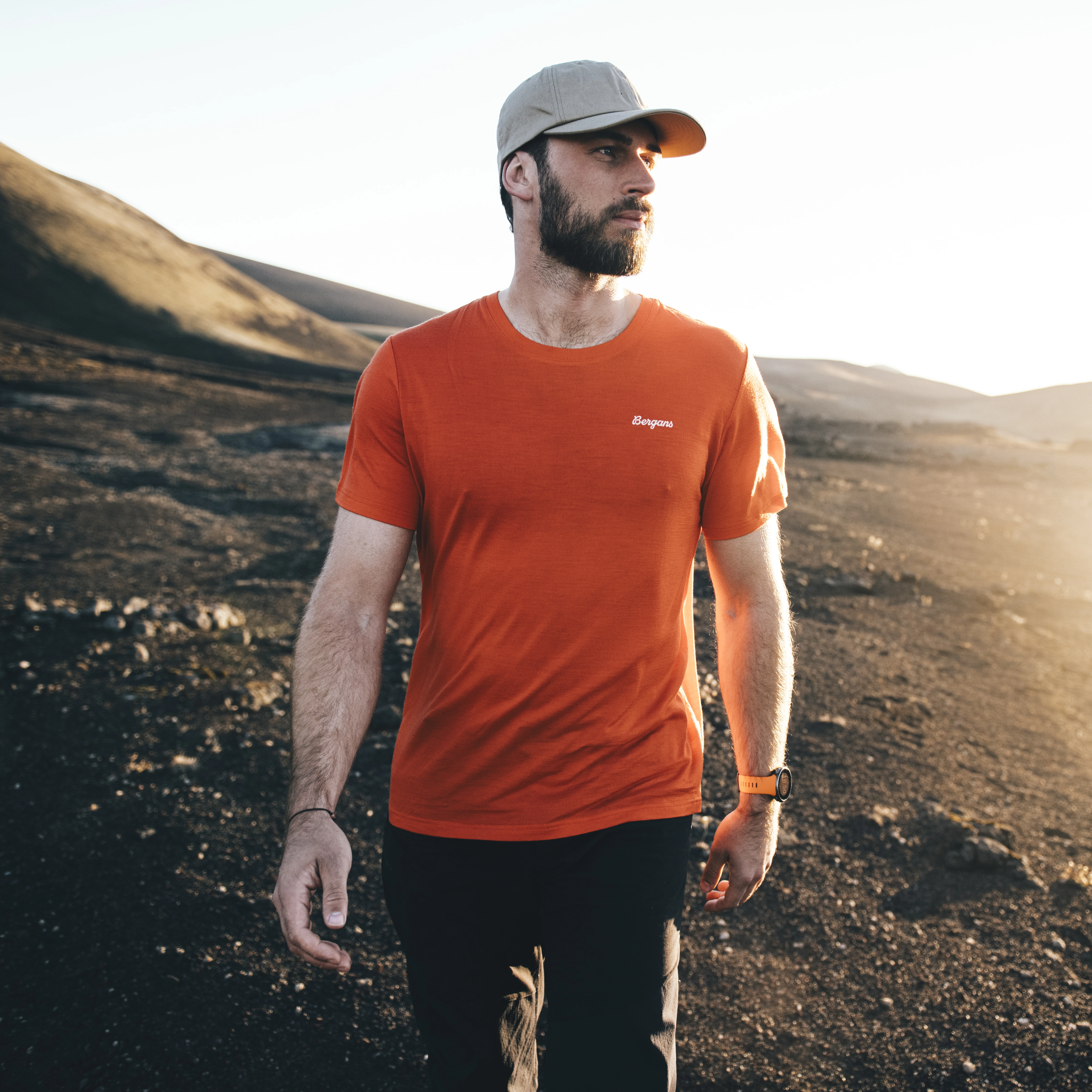 Rabot Emblem Wool Tee Men Lava