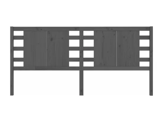 Tête de lit Gris 166x4x100 cm Bois massif de pin