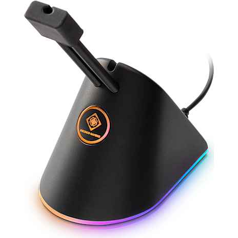 Deltaco GAM-044-RGB museledningsholder - sort