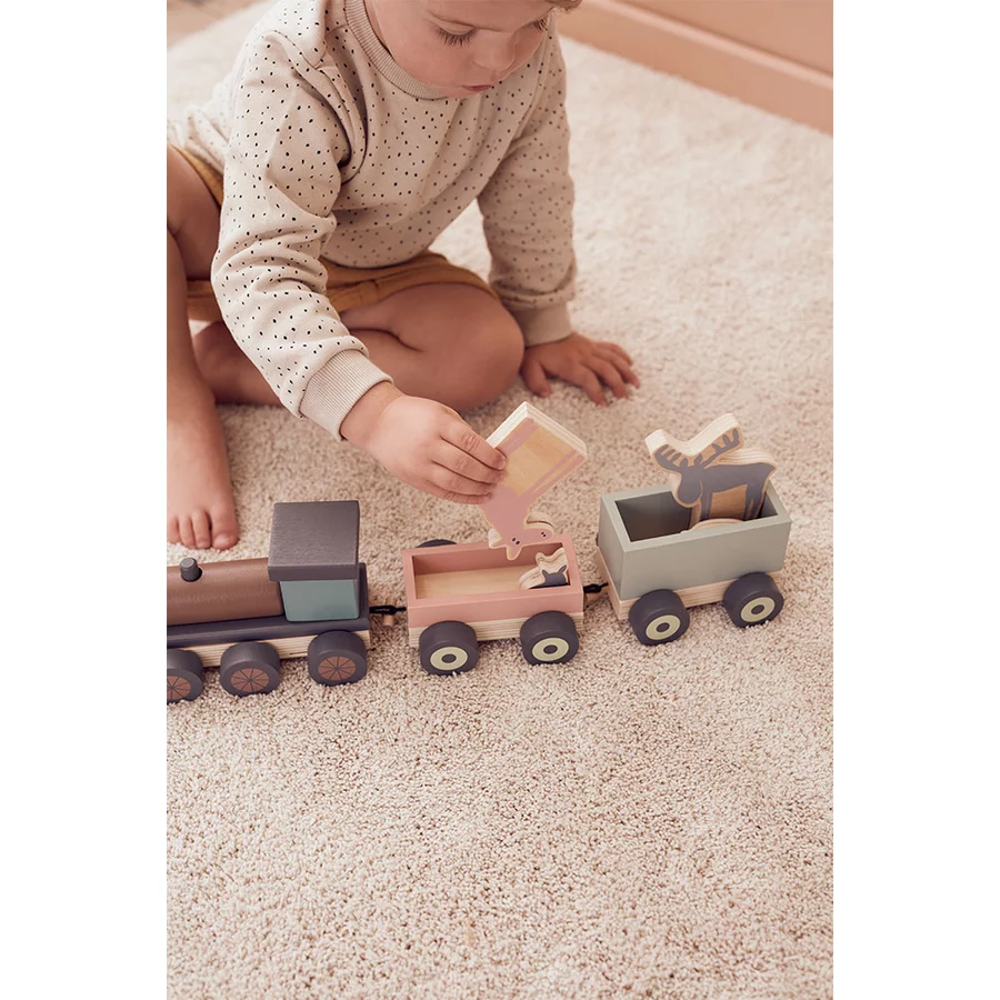 Kids Concept®  Zug mit Waldtieren Edvin