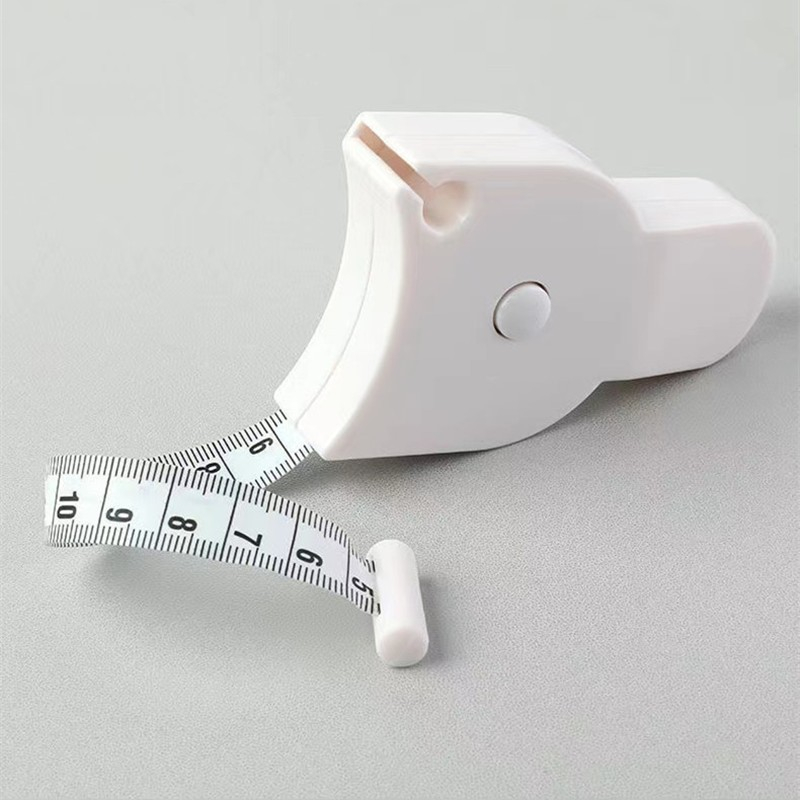 (150cm) Körper Massband Flexibles Ausziehband in Zentimeter mit Aufrollmechanismus - Weiss
