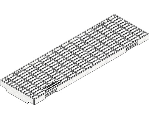 Hauraton Faserfix KS 100 rooster MW 30/10 verzinkt met horizontale schuifbeveiliging 500 mm x 149 mm x 20 mm