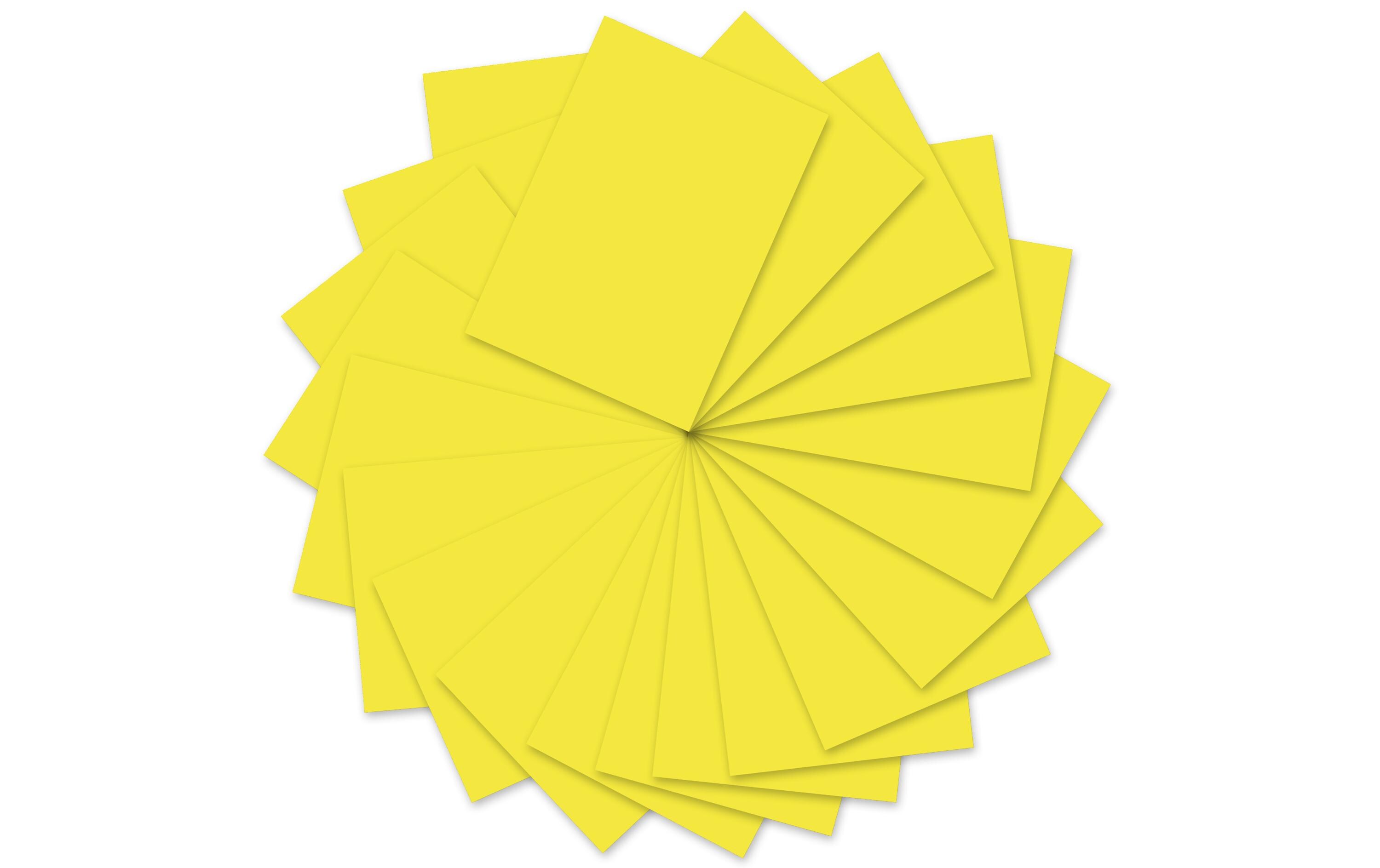 Tonzeichenpapier A4, 130 g/m², 100 Blatt, ZitronengelbTonzeichenpapier in der Grosspackung
