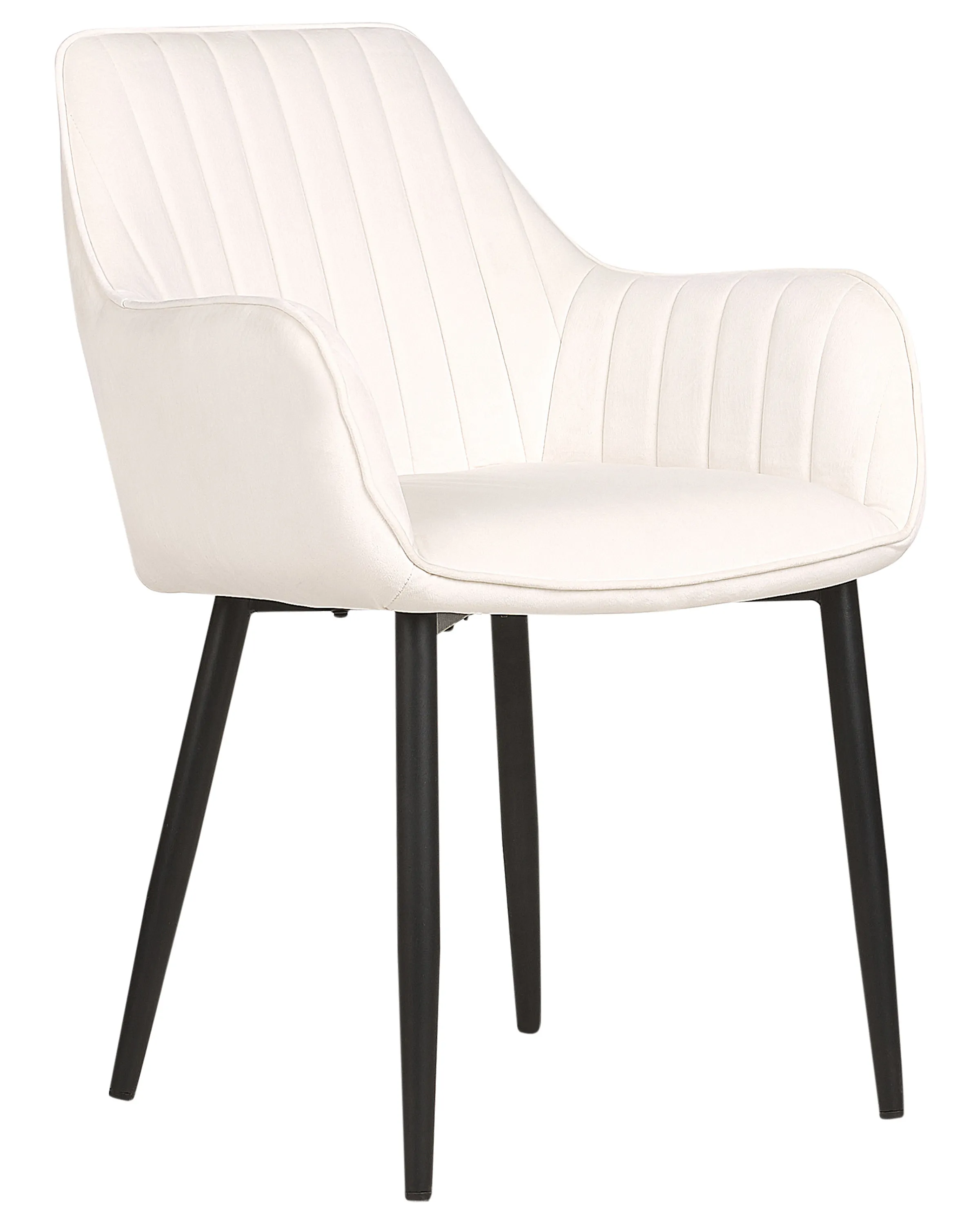 Set van 2 eetkamerstoelen WELLSTON Fluweel Gebroken wit