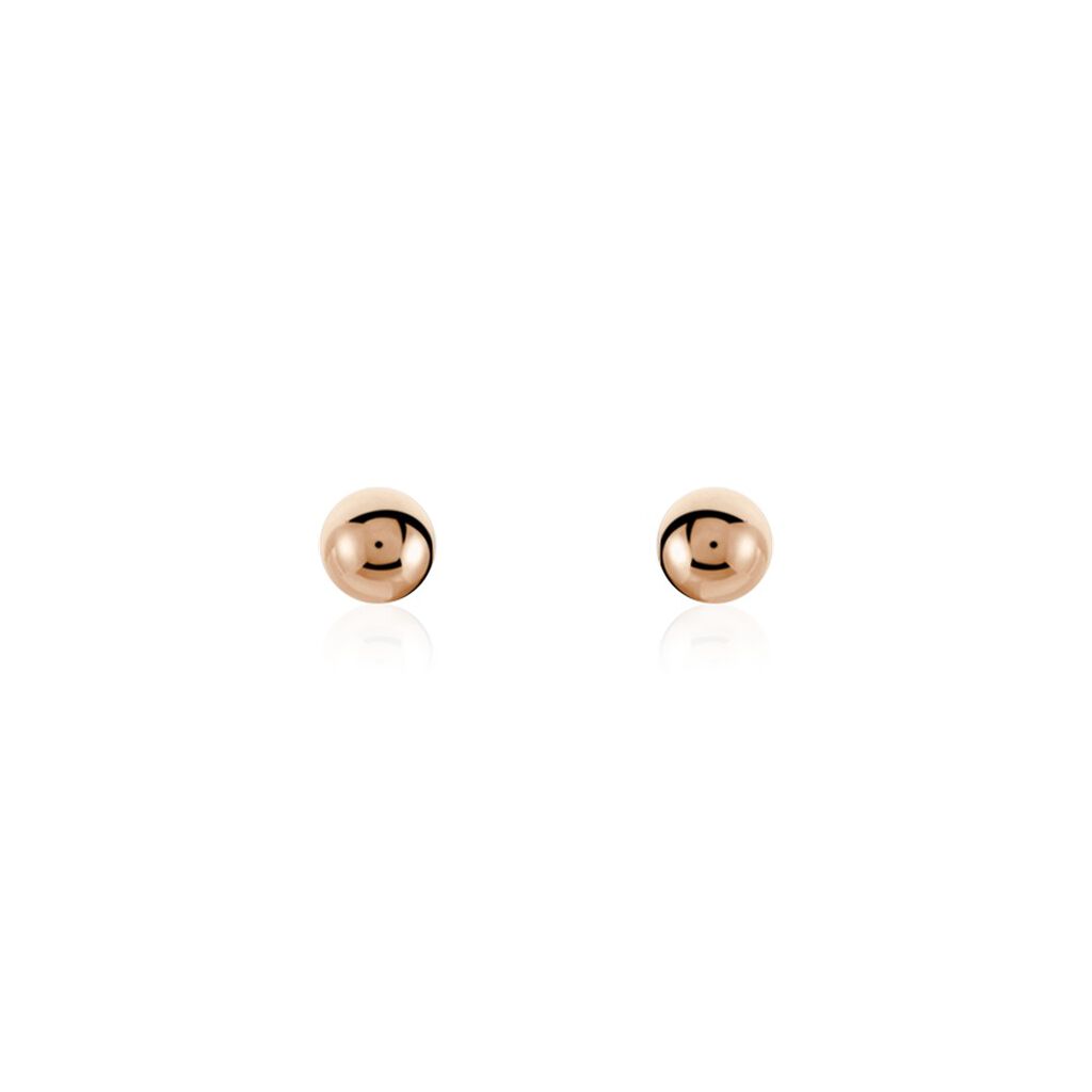 Boucles D'oreilles Puces Or Rose Fidelia