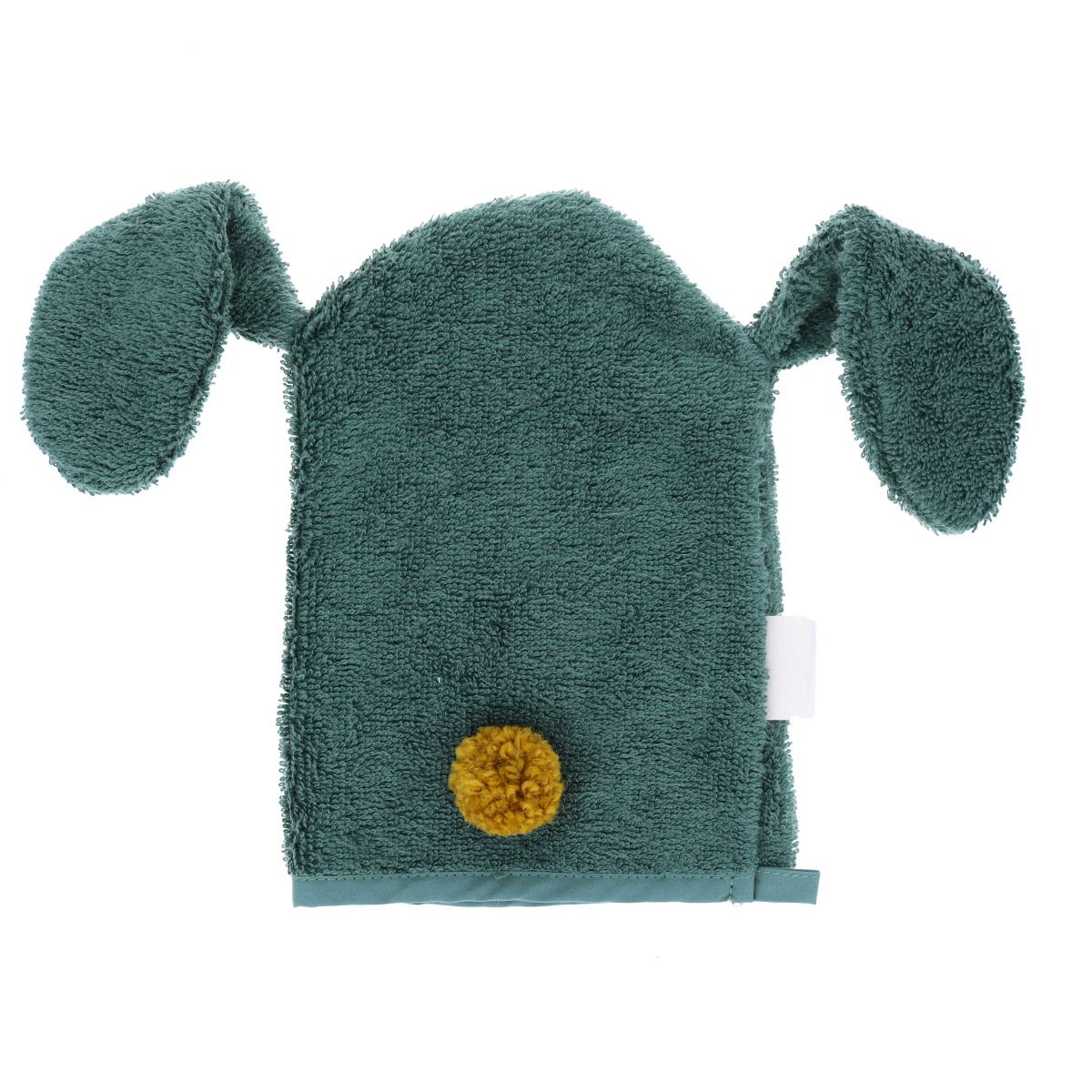Gant de toilette lapin vert