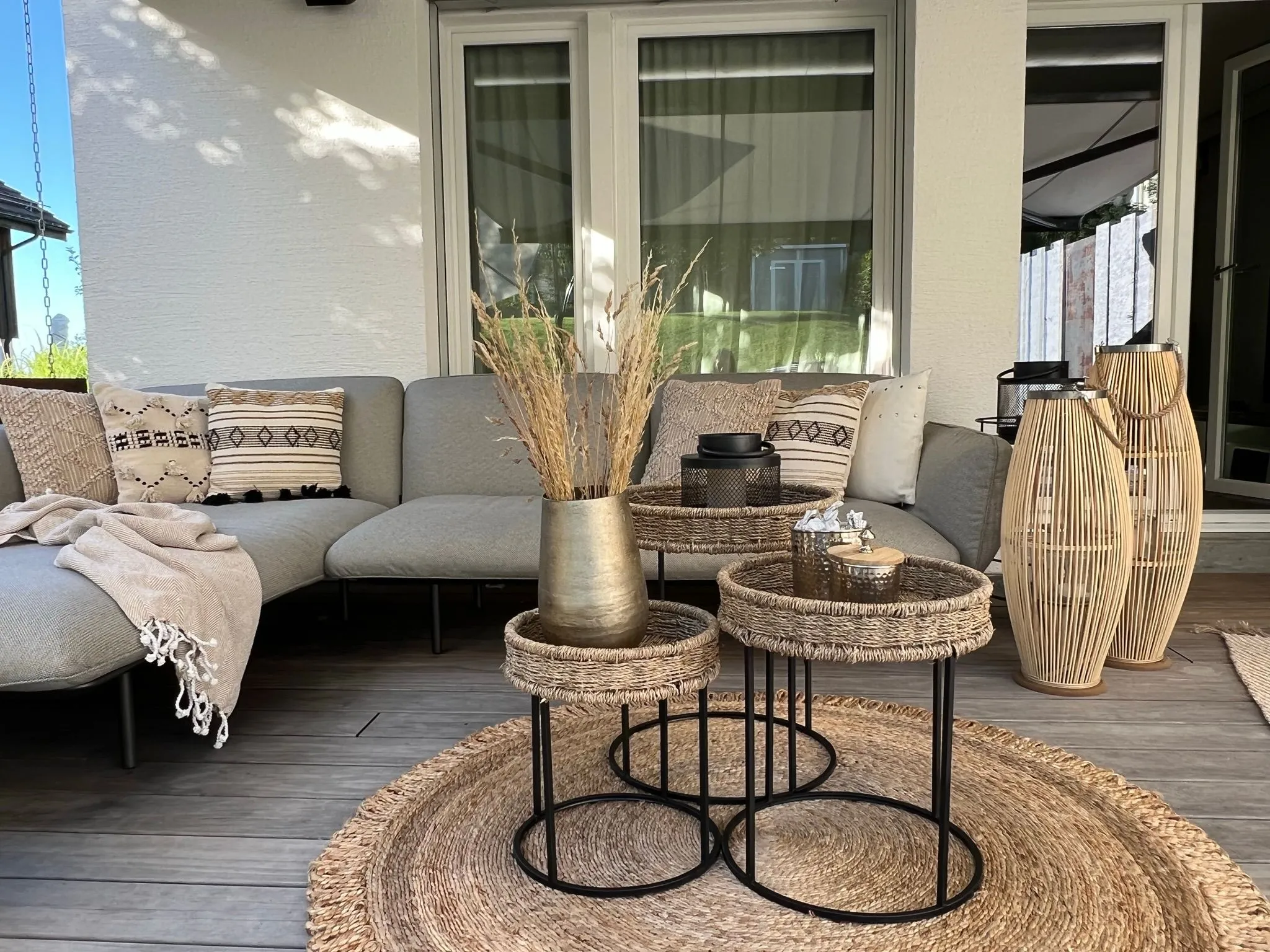 Vloerkleed ERENCE Beige ø 140 cm
