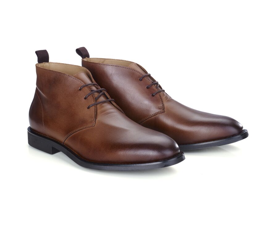 Low boots homme Cognac patiné - WALTON II GOMME CITY