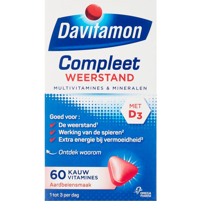 Davitamon Kauw Aardbei 60 NL