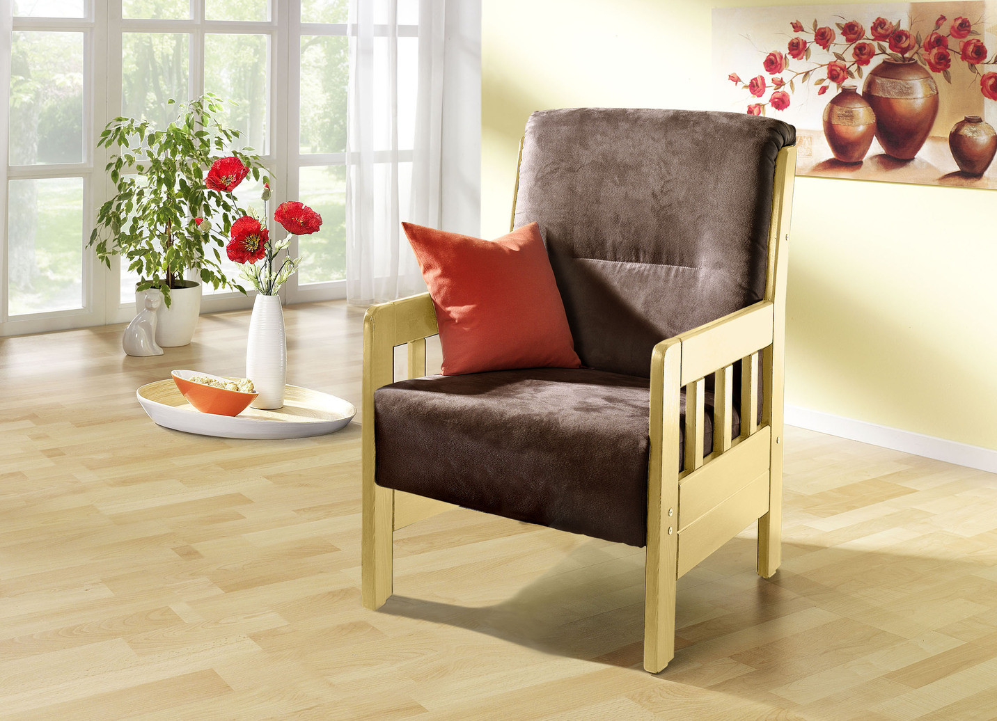Sessel aus massiver Kiefer