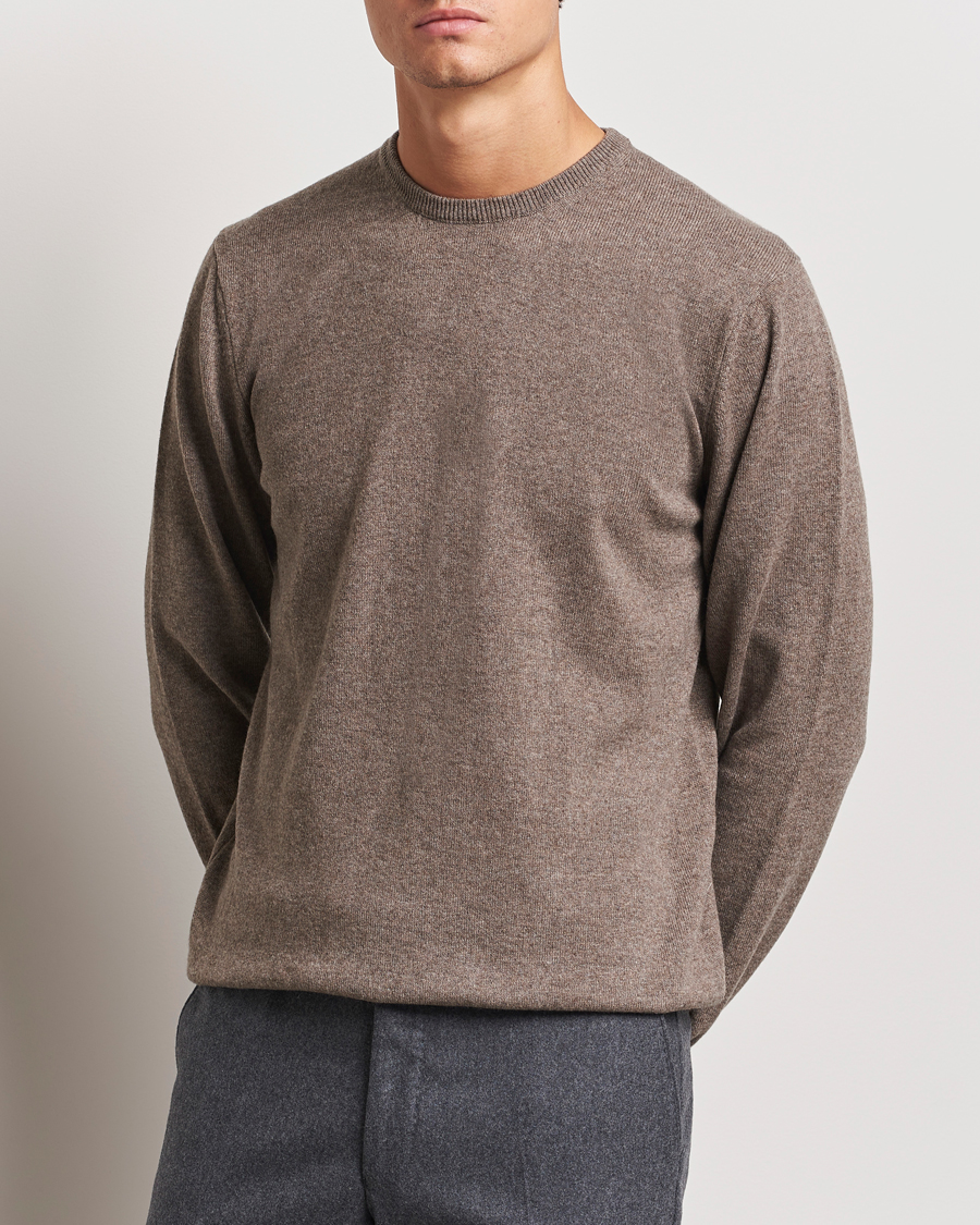 Piacenza Cashmere Cashmere Crew Neck Sweater Brown