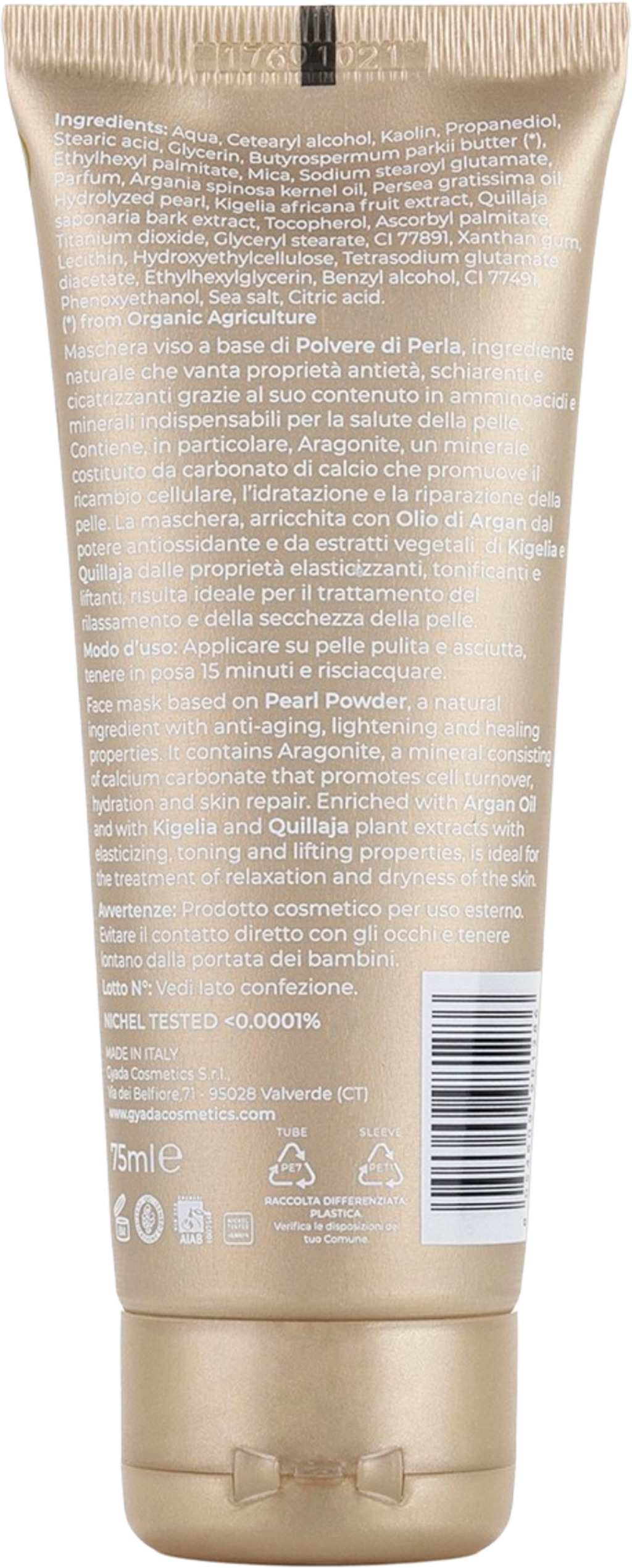 GYADA Cosmetics  Perlenpuder-Maske Gold, 75 ml