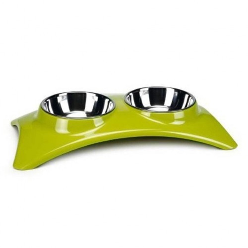 Comedouro de design para animais de estimação na cor verde