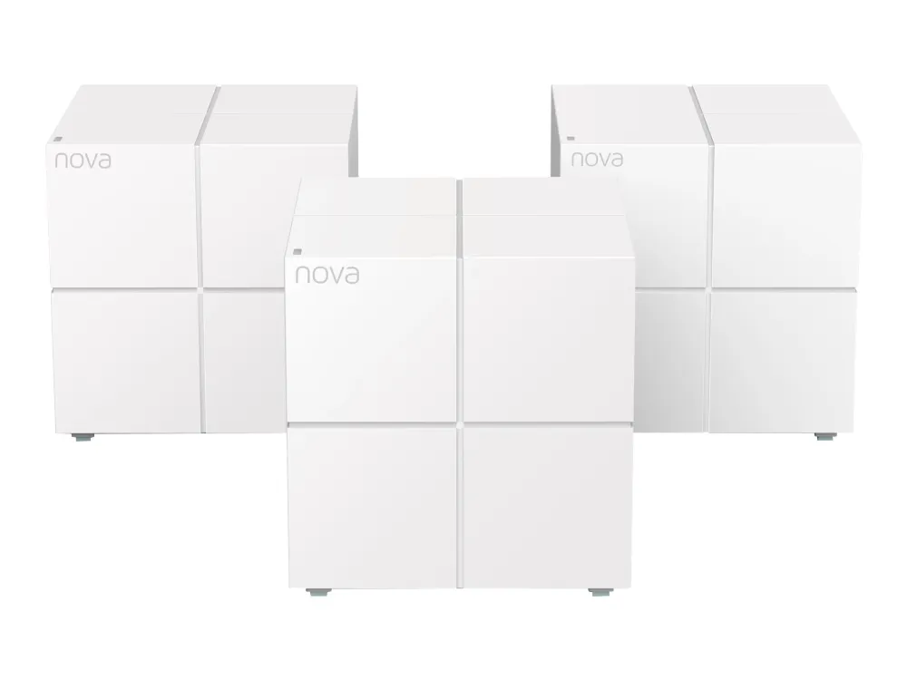 Tenda Nova MW6 - Wi-Fi-system - (3 routere) - op til 6000 sq.ft - mesh 1GbE - Wi-Fi 5 - Dual Band