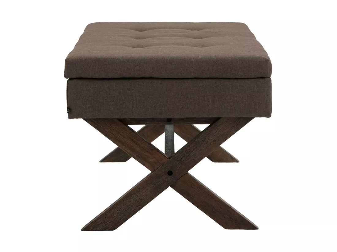 Banquette - Tissu & Bois - Marron - Namaro